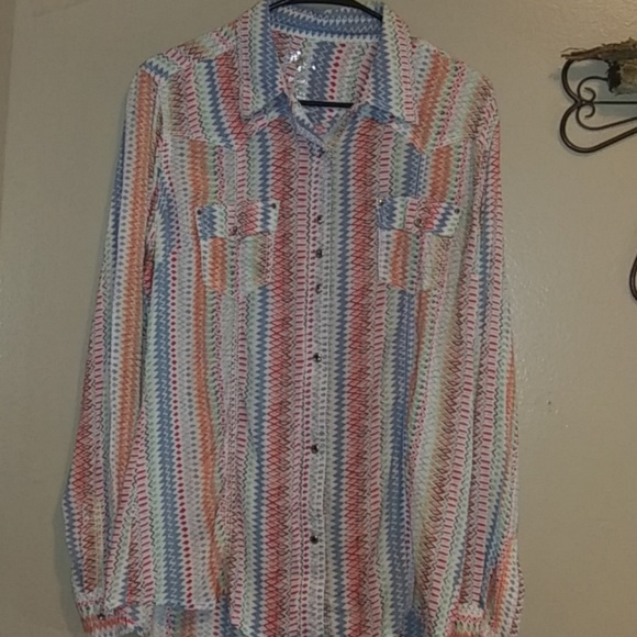 Rock 47 Button down Blouse - Picture 1 of 6